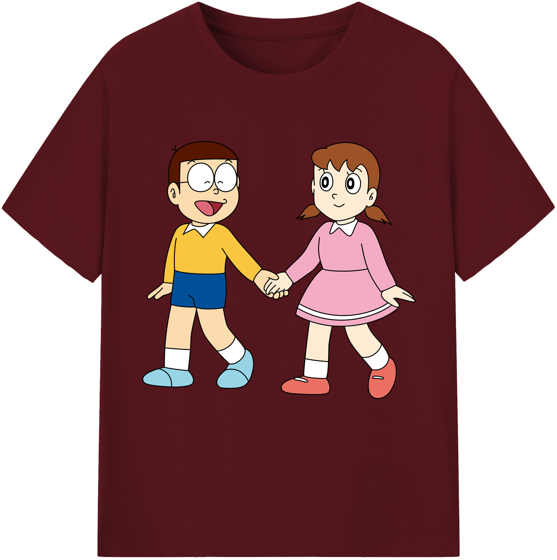 （画像用） ドラえもん 野比 のび太 Doraemon Nobita Nobi 綿100％半袖Tシャツ（フロントプリント）